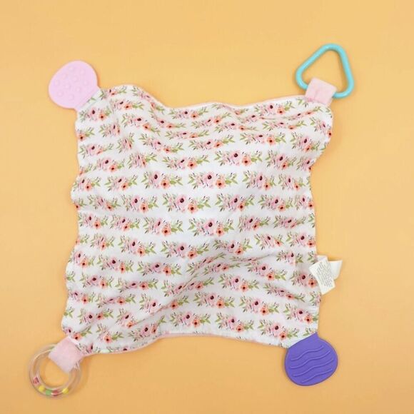 3 Lovey Elegant Baby Organics Blankie - Bear Baby Gear - Elephant Modern Baby - Picture 6 of 12